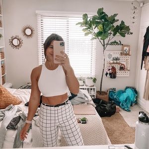 White patterned pants